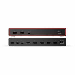 Lenovo SmartDock 5500 11 Anschluss(e) USB4 Docking Station für Monitor, Notebook - Ladefunktion - 135 W - Schwarz - 4 Unte