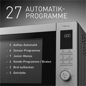 Panasonic NN-CD88QSEPG Microwave Oven - Stainless Steel - 34 L Capacity - Microwave, Baking, Convection, Frying - 7 Power 