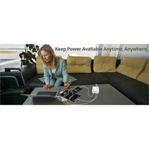 SIIG 100W GaN PD Combo Charger - 3C1A - 100W GaN PD Combo Power Charger - 3C1A - USB-C Charging Station - Portable USB Typ