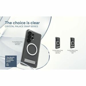 ZAGG Crystal Palace Snap Case for Samsung Galaxy S26 Smartphone - Textured Edge, Textured Grip - Transparent - Drop Resist
