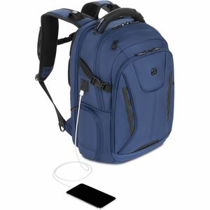SwissGear Elite 5358303408 Carrying Case (Backpack) for 16" Notebook - Navy - Abrasion Resistant, Crush Resistant - Ballis