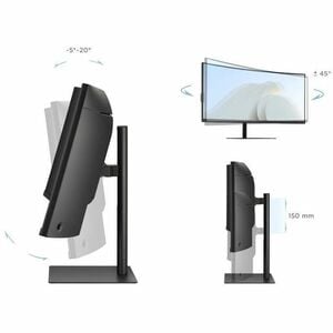 ViewSonic VG3419C-2 34 Zoll Klasse UW-QHD Gekrümmter Bildschirm LED-Monitor - 21:9 Format - 86,4 cm (34 Zoll) Viewable - V