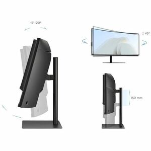 ViewSonic VG3419C-2 34 Zoll Klasse UW-QHD Gekrümmter Bildschirm LED-Monitor - 21:9 Format - 86,4 cm (34 Zoll) Viewable - V