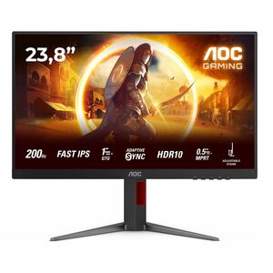 AOC 24G4HA 24" Class Full HD Gaming LED Monitor - 16:9 - Black, Red - 60.5 cm (23.8") Viewable - Fast IPS - WLED Backlight