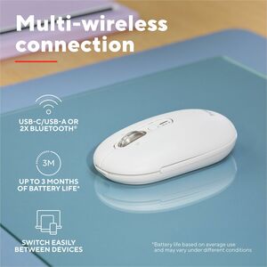 Souris Trust Seron Taille moyenne - Bluetooth/Radio Fréquence - USB 2.0 Type A, USB 2.0 Type C - Optique - 7 Bouton(s) - B
