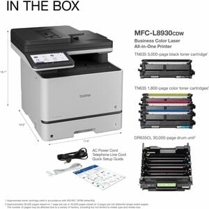 MFC-L8930CDW Business Colour Laser All-in-One Multifunction Printer with Duplex Print, Scan, Copy, Low-Cost Printing, and 