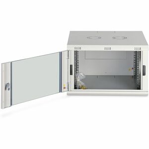 Digitus Dynamic-N 7U Wandmontierbar Geschlossener Schrank Rackschrank für Networking, Server - Hellgrau - Stahl, Glas, Ble