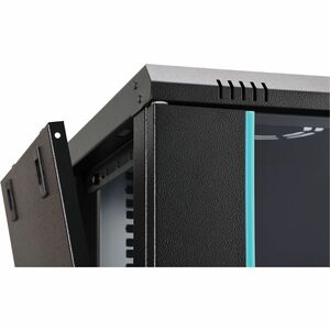 Digitus Dynamic-N 9U Wandmontierbar Geschlossener Schrank Rackschrank für Networking, Server - Schwarz - Stahl, Glas, Blec