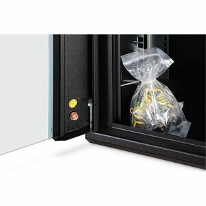 Digitus Dynamic-N 12U Wandmontierbar Geschlossener Schrank Rackschrank für Networking, Server - Schwarz - Stahl, Glas, Ble