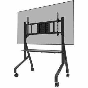 Neomounts Display Cart - 125 kg Load Capacity - 4 Casters - Steel - 1320 mm Width x 750 mm Depth x 1625 mm Height - Black 