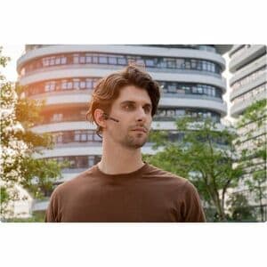 Shokz OpenComm2 Wireless Behind-the-head, Behind-the-ear, Open-ear, Earbud Stereo Earset - Binaural - Open - 3000 cm - Blu