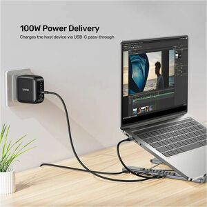 Foldable Laptop Stand with Docking Station (2USB-A 5Gbps + USB-C 5Gbps + HDMI 4K 60Hz + SD/Micro SD + PD 100W)