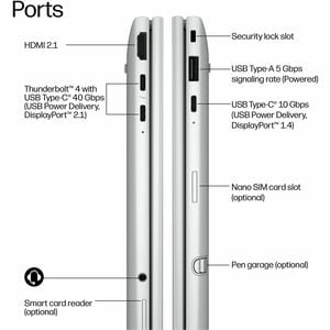 EliteBook 8 G2i 13.3IN Flip U5 325 AG 300n UWVA with IR Touchscreen Display 32GB LP 512GB Value No WWAN WiFi 7 Pen 62WHr B