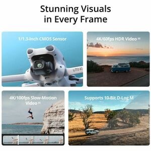 DJI Lito X1 Camera Drone - 2.40 GHz, 2.48 GHz, 5.17 GHz, 5.25 GHz, 5.73 GHz, 5.85 GHz - Battery Powered - Wi-Fi/Bluetooth - 1