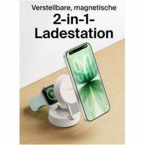 Belkin UltraCharge Pro Induktionsladegerät - Sand - für Qi2-fähiges Gerät, iPhone, Smartwatch, MagSafe-fähiges Gerät, Smar