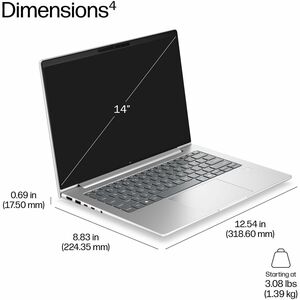 HP ProBook 4 G2a 35.6 cm (14") Notebook - WUXGA - AMD Ryzen AI 7 Ryzen AI 400 450 - 16 GB - 512 GB SSD - Pike Silver Alumi