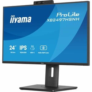 iiyama ProLite XB2497HSNH-B1 24" Class Webcam Full HD LED Monitor - 16:9 - Matte Black - 60.5 cm (23.8") Viewable - In-pla