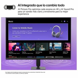 LG UltraFine 32U701SB-B 32" (81.3 cm) Class 4K UHD Smart LCD Monitor - 32" (81.3 cm) Viewable - 3840 x 2160 - Speakers - T