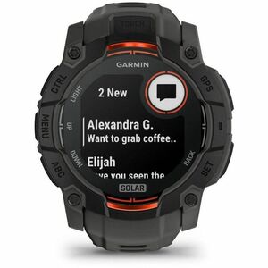 Garmin Instinct 3 Smart Watch - Black Body Color - Charcoal Band Color - Aluminium Body Material - Fiber Reinforced Polyme