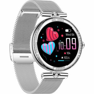 Carneo Seinna HR+ Smart Watch - 11.50 mm Case Thickness - 39.50 mm Case Width - Women - Silver, Rose Gold Body Color - Sil