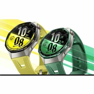 Huawei WATCH GT 7 Pro Smart Watch - Yellow Band Color - Titanium Alloy Case Material - Fluoroelastomer Band Material - Acc