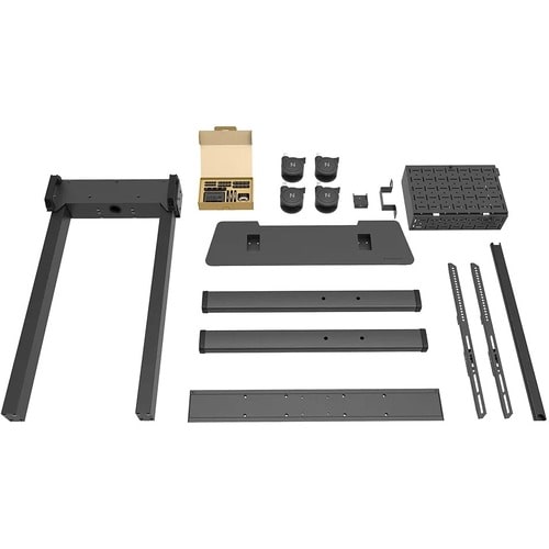 Neomounts Display Cart - 110 kg Load Capacity - 4 Casters - Steel - 1019 mm Width x 831 mm Depth x 2127 mm Height - Black