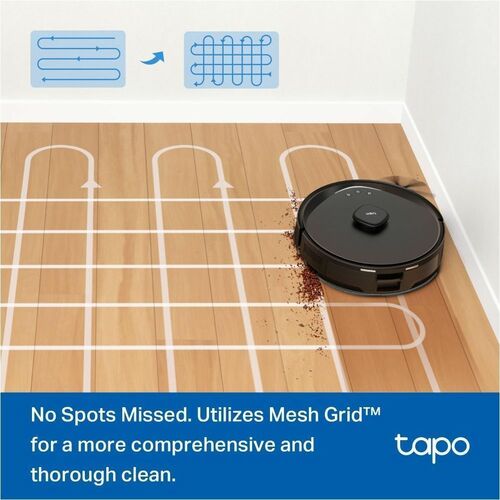 Tapo RV30 Max Cordless Robot Vacuum/Mop - 45 W Motor - 300 mL Dust Capacity - 300 mL Water Tank Capacity - Filter, Brush -