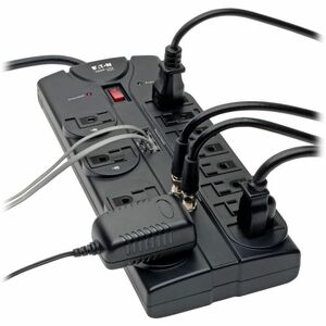 Eaton Tripp Lite Series Protect It! 12-Outlet Surge Protector, 8 ft. (2.43 m) Cord, 2880 Joules, Tel/Modem/Coaxial Protect