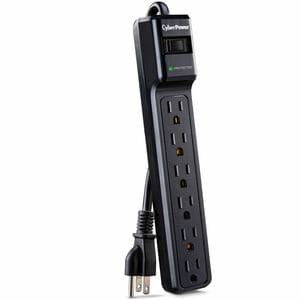 CyberPower CSB604 Essential 6 - Outlet Surge Protector with 900 J Surge Suppression - Clamping Voltage 500V, 4 ft Cord, NE