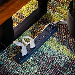 CyberPower CSB706 Essential 7 - Outlet Surge with 1500 J - Clamping Voltage 500V, 6 ft Cord, NEMA 5-15P, Straight Plug , 1