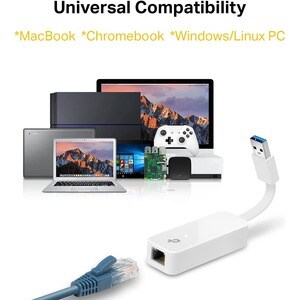 TP-Link UE300 Gigabit-Ethernet-Karte für Computer/Notebook - 10/100/1000Base-T - Desktop - USB 3.0 - 1000 MB/s Datenübertr