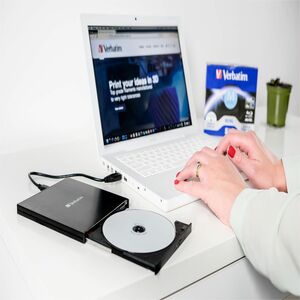 Masterizzatore Blu-ray Verbatim - Esterno - 1 Unità - Nero - BD-R, CD-R, DVD+R, DVD-R Supporto - 24x Scrittura CD - 6x Scr