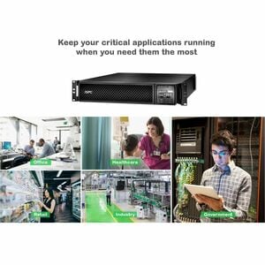 APC Smart-UPS On-Line, 2200VA, Rackmount 2U, 120V, 6x 5-20R+1x L5-20R NEMA outlets, SmartSlot, Extended runtime, W/ rail k