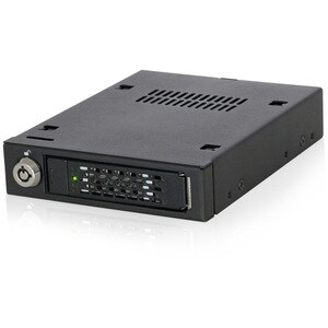 Icy Dock MB601VK-B Drive Bay Adapter for 3.5" - U.2 (SFF-8639) Host Interface Internal - Matte Black - 1 x Total Bay - 1 x