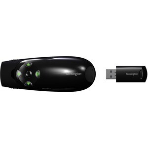 Kensington Presenter Expert Mouse/Presentation Pointer - Laser - Wireless - Radio Frequency - Black - USB