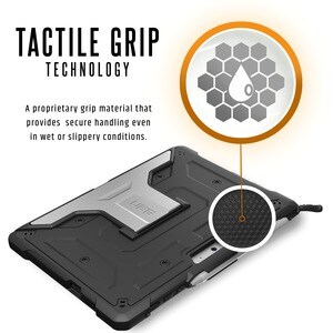 Urban Armor Gear Metropolis Rugged Keyboard/Cover Case Microsoft Surface Go Tablet - Black - Anti-slip, Impact Resistant, 
