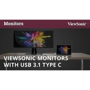 ViewSonic VG2755 27 Inch IPS 1080p Monitor with USB C 3.1, HDMI, DisplayPort, VGA and 40 Degree Tilt Ergonomics for Home a