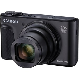 Canon PowerShot SX740 HS 20.3 Megapixel Compact Camera - Black - 1/2.3" Sensor - Autofocus - 7.6 cm (3")LCD - 40x Optical 