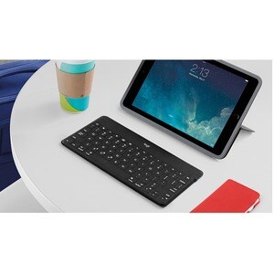 Logitech Keys-To-Go Keyboard - Wireless Connectivity - Black - Scissors Keyswitch - Bluetooth - Home, App Switch, Search, 