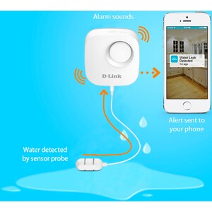 D-Link Liquid Leak Sensor - Wireless - Water Detection - 1.5 Year Battery - Wall Mount