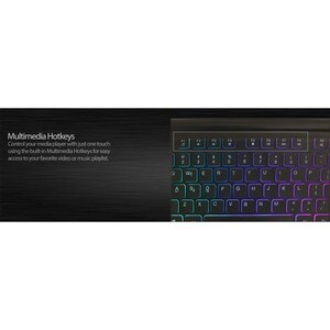 Adesso EasyTouch 137CB Illuminated Gaming Keyboard & Mouse Combo - USB Cable - 104 Key - English (US) - Black - USB Cable 