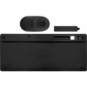 Macally RF Wireless Keyboard and Mouse For Windows PC - USB Scissors Wireless RF 2.40 GHz Keyboard - 78 Key - Black - USB 