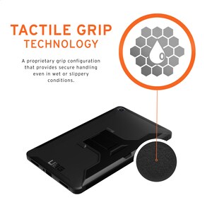 Urban Armor Gear Scout Case for Samsung Galaxy Tab A Tablet - Black - Drop Resistant, Impact Resistant, Anti-slip - Thermo