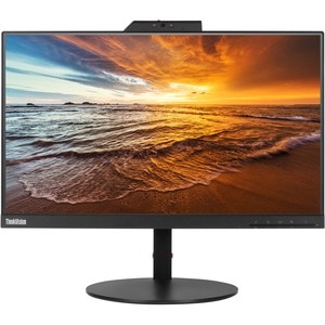 Lenovo ThinkVision T22v-20 22" Class Webcam Full HD LCD Monitor - 16:9 - Raven Black - 21.5" Viewable - In-plane Switching