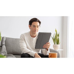 Logitech Combo Touch Keyboard/Cover Case Apple, Logitech iPad (7th Generation) Tablet - Graphite - Scuff Resistant, Scratc
