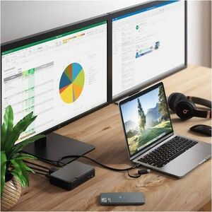 Universal Dock dual Display docking station HD monitors USB-C and USB-A devices 85W Power Delivery PD