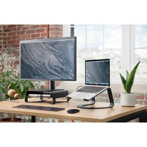 Twelve South Curve Riser for iMac & Displays - 1 x Shelf(ves) - 10.8" Height x 13.6" Width - Desktop - Metal - Black