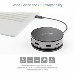 StarTech.com USB C Multiport Adapter - USB Type-C 10Gbps Mini Dock 4K 60Hz HDMI/DisplayPort/1080p VGA - 75W PD Passthrough