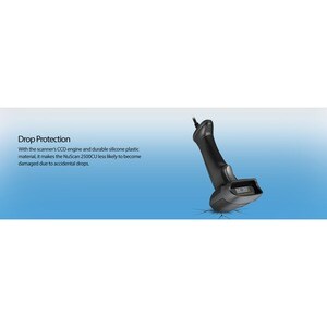 Adesso NuScan NuScan 2500CU Healthcare, Library, Retail, Warehouse Handheld Barcode Scanner - Cable Connectivity - USB Cab