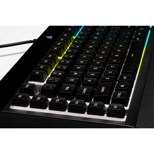 Corsair K55 RGB PRO Gaming Keyboard - Cable Connectivity - USB 2.0 Type A Interface - RGB LED - 110 Key Multimedia, Macro,